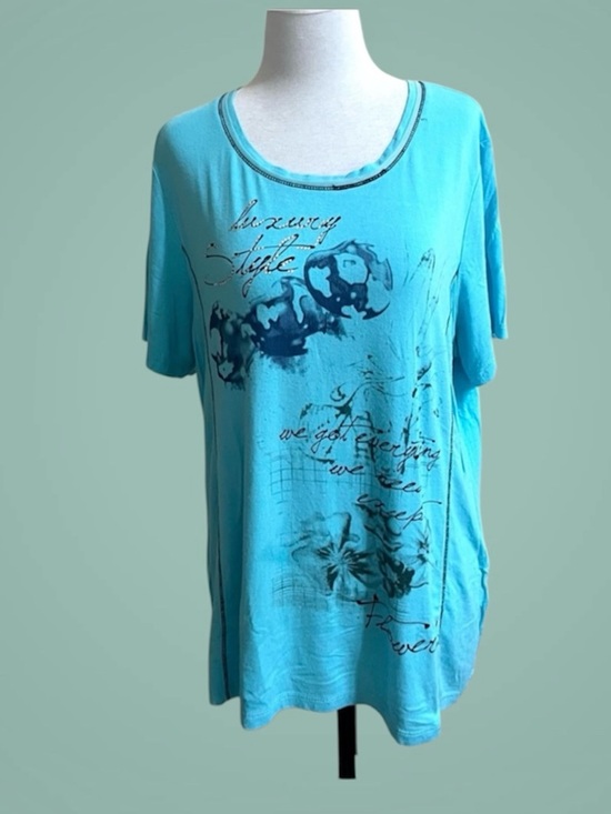 Anna Bella Tops - Anna Bella~T-Shirt Blouse-Size XL~Turquoise
